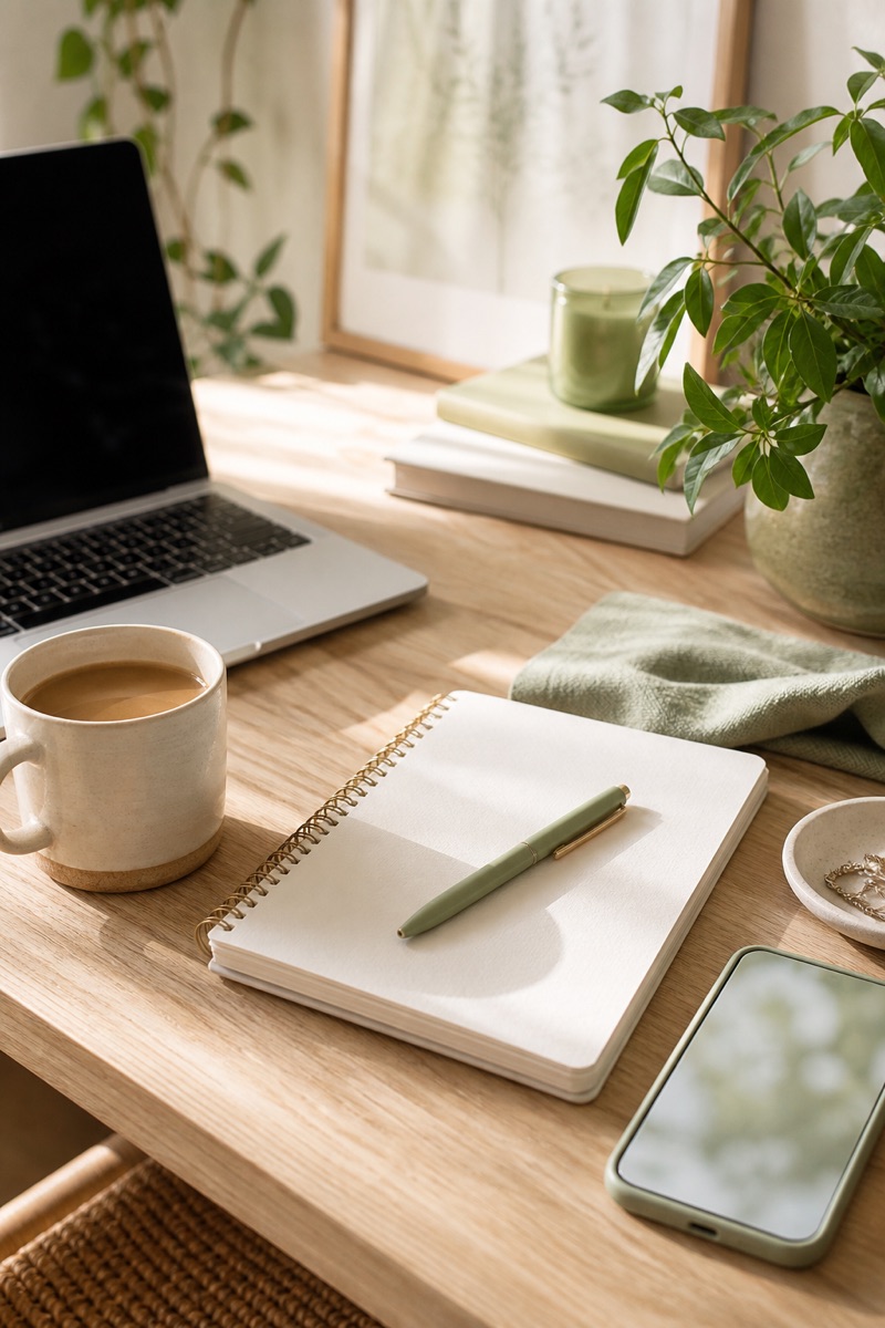 Notebook and pen on a desk ready for feedback